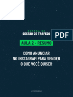 SGT Resumo Aula 2 Como Anunciar No Instagram para Vender o Que Voce Quiser