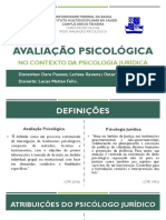 Slides - Avaliação Psicológica - Psicologia Jurídica - Compressed