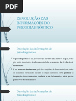 Aula 6 - Devolução Das Informações Do Psicodiagnóstico