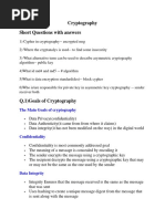 Cryptography Answer