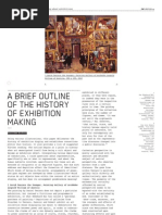 A Brief Outline of The History of Exhibition Making