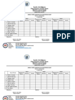 Weekly Home Learning Plan Monitoring Sheet