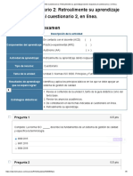 Examen - (AAB01) Cuestionario 2 - Retroalimente Su Aprendizaje Dando Respuesta Al Cuestionario 2, en Línea