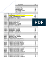 Lista de Materiales Mantenimiento