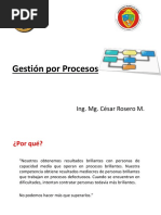 Gestión Por Procesos: Ing. Mg. César Rosero M