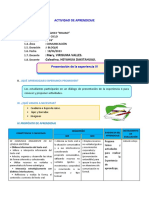 Sesion de Aprendizaje. Comunicacion