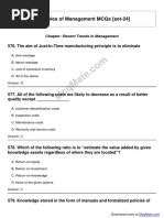 Principles of Management Solved MCQs (Set-24) McqMate - Com-Combined