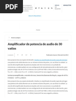 Amplificador de Potencia de Audio de 30 Vatios - EEWeb