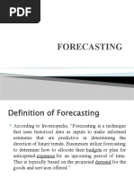 Forecasting