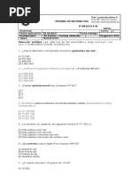 Prueba de Numeración 5to