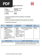 Sesion Aprendizaje - Mat. Division