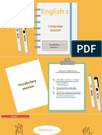 UPN - E1 - Vocabulary Session 2 PDF