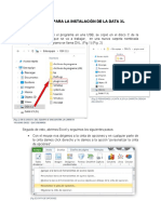 Manual para La Instalación de La Data XL