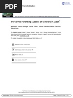 Perceived Parenting Success of Mothers in Japan: Journal of Family Studies