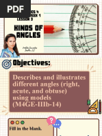 Math 4 - Quarter 3 - Lesson 3 - Kinds of Angles