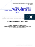 Css Pakistan Affairs 2023 Paper - FPSC Css Past Papers of Ce-2023