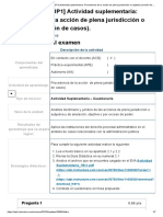 Examen - (ACDB1-20%) (SUP1) Actividad Suplementaria - Procedencia de La Acción de Plena Jurisdicción o Subjetiva (Revisión de Casos)