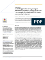 Establishing Priorities For Psychological Interventions in Pediatric Settings: A Decision - Tree Approach Using The DISABKIDS-10 Index As A Screening Instrument