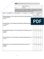 Interview Evaluation Form