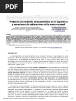 Protocolo de Medición Antropométrica en El Deportista y Ecuaciones de Estimaciones de La Masa Corporal