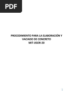 Procedimiento para Elaboración y Vaciado de Concreto