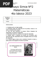 Ensayo Simce N°2 - Matemáticas