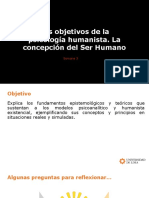 Objetivos de La Psicología Humanista - S3