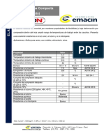 Caucho-Silicona Compacta 55SH VMQ Ficha Técnica