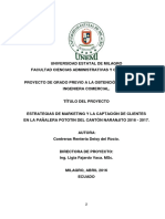 Estrategias de Marketing y La Captación de Clientes en La Pañalera Pototin Del Cantón Naranjito 2016 - 2017.