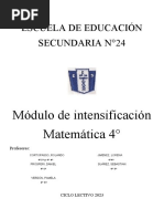 Intensificación - Matemática - EESN°24 - 2023