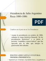 Presidencia de Roca - LEY 1420