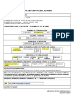 FICHA DESCRIPTIVA DEL ALUMNO 5to. Grado