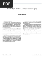 Rodolfo Tapia Molina: La Voz Que Nunca Se Apaga