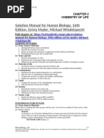 Solution Manual For Human Biology 16th Edition Sylvia Mader Michael Windelspecht