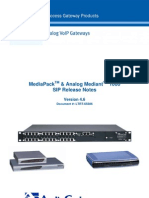 LTRT-65606 MediaPack & Mediant 1000 SIP Analog Gateways Release Notes Ver 4