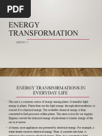 Lesson 6 Energy Transformation