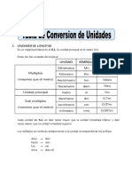 Ficha Tabla de Conversion de Unidades para Sexto de Primaria