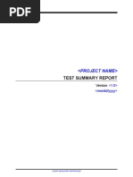 Test Summary Report Template