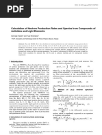 Calculation of Neutron Production Rates and Spectr