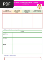 D3 A2 Ficha Com. Escribimos Un Afiche Sobre El Cuidado Ambiental