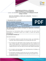 Guía de Actividades y Rúbrica de Evaluación - Escenario 1 - Proyecto de Vida