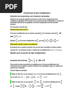 Ecuaciones de Tipo Multiplicativo