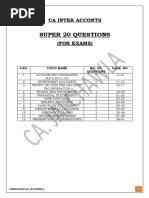 Inter Accounts Super 20 Questions