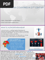 Authoritarian Countries in 21ST Century