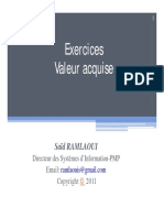 Exercices Valeur Acquise