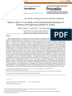 2016 Entrepreneurial Intentions of Business and Engineering Student Yildirim Cakir Model