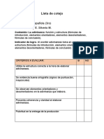 Lista de Cotejo-La Adivinanza Katty