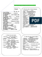 2 Student's Copy Grammar Revision Simple Present and Present Continuous