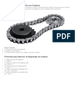 Cálculo de Geometría de Piñón y Corona de Transmisión de Cadena