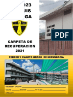 I.E. 51023 San Luis Gonzaga: Carpeta de Recuperacion 2021